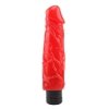Wibrujące dildo z żyłami czerwone 23,8 cm